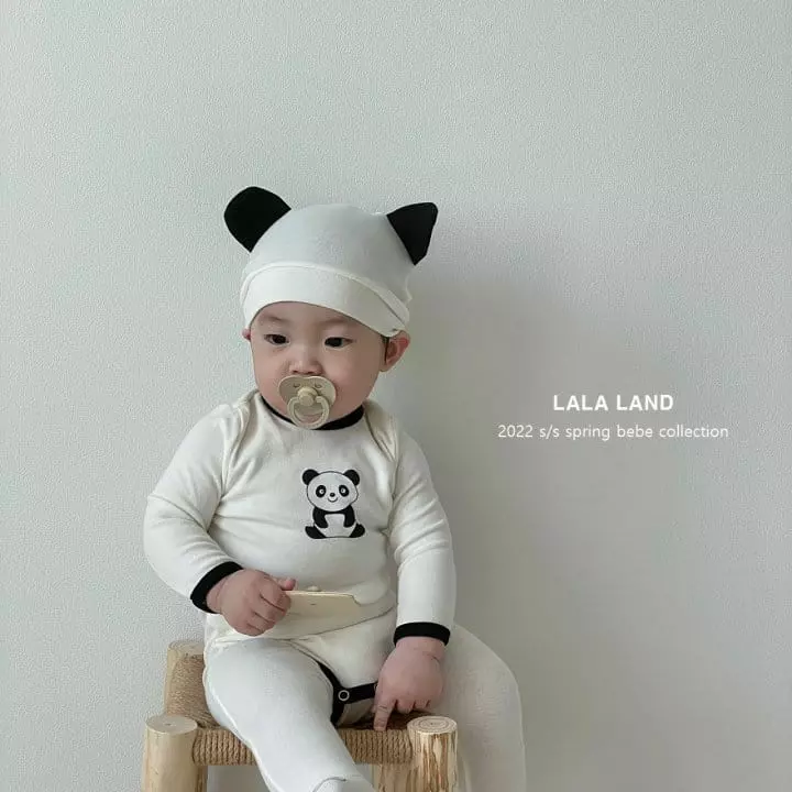 Lalaland - Korean Baby Fashion - #babyfashion - Bebe Animal Ears Bodysuit with Hat - 5