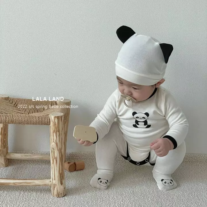 Lalaland - Korean Baby Fashion - #babyfever - Bebe Animal Ears Bodysuit with Hat - 6