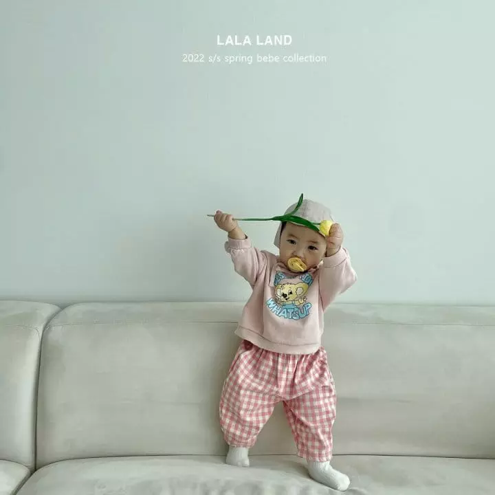 Lalaland - Korean Baby Fashion - #babyfever - Bebe Spring Check Pants - 4