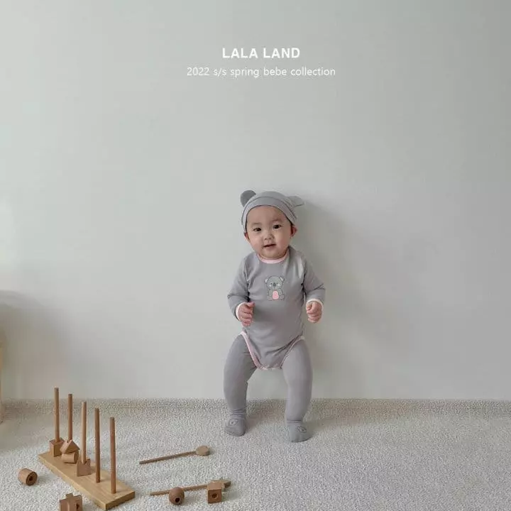 Lalaland - Korean Baby Fashion - #babylifestyle - Bebe Animal Ears Bodysuit with Hat - 8