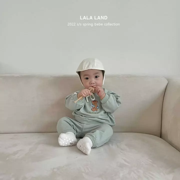 Lalaland - Korean Baby Fashion - #babyoninstagram - Bebe Baggguette Top Bottom Set - 11