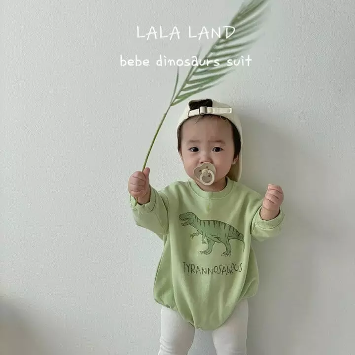 Lalaland - Korean Baby Fashion - #babyootd - Bebe Dino Bodysuit