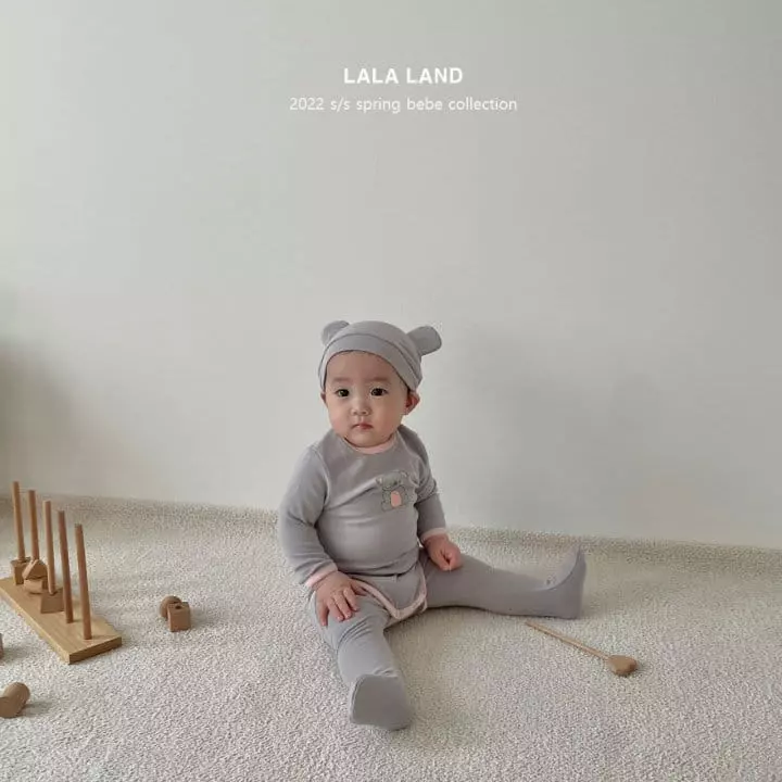 Lalaland - Korean Baby Fashion - #babyootd - Bebe Animal Ears Bodysuit with Hat - 10