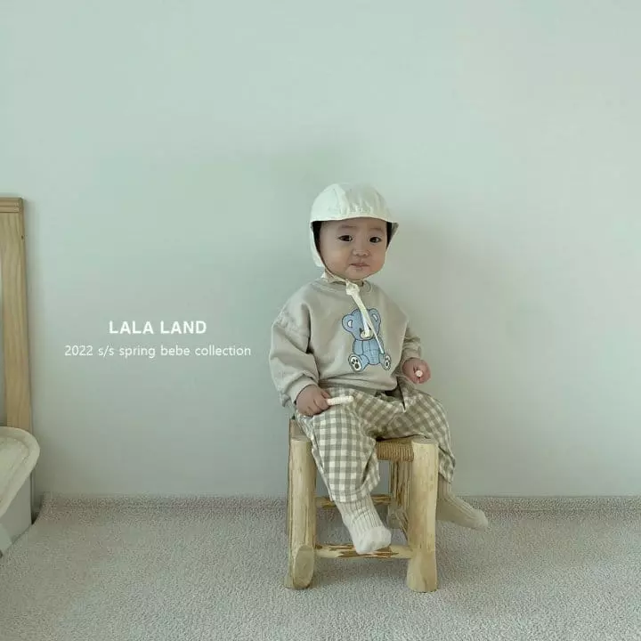 Lalaland - Korean Baby Fashion - #babyoutfit - Bebe Spring Check Pants - 8
