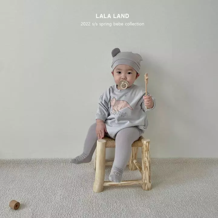 Lalaland - Korean Baby Fashion - #babyoutfit - Bebe Dino Bodysuit - 2