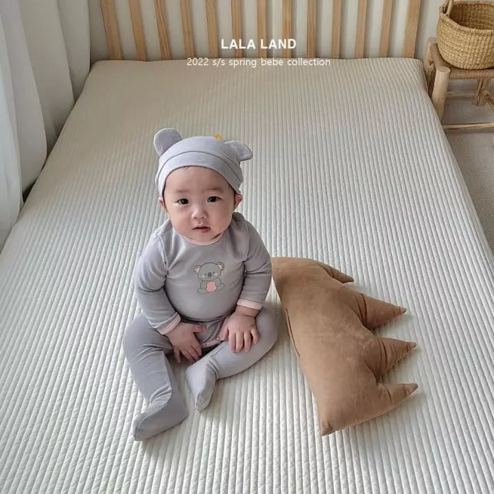 Lalaland - Korean Baby Fashion - #babyoutfit - Bebe Animal Ears Bodysuit with Hat - 11