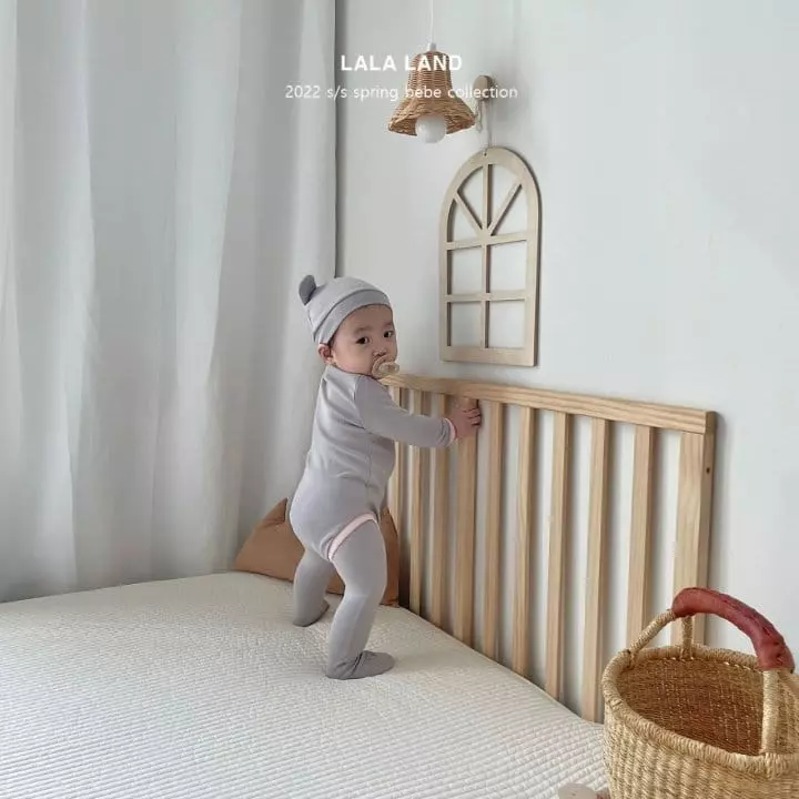 Lalaland - Korean Baby Fashion - #babyoutfit - Bebe Animal Ears Bodysuit with Hat - 12