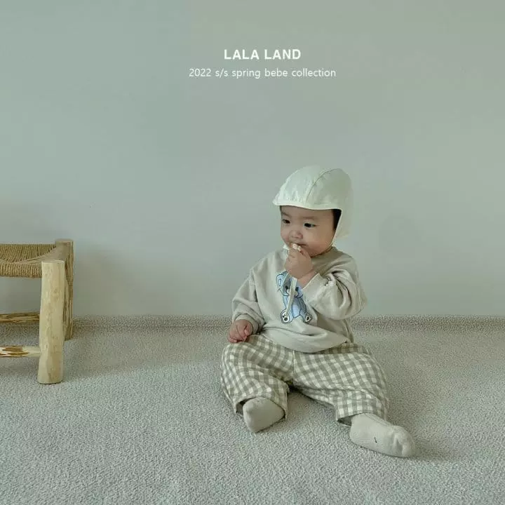 Lalaland - Korean Baby Fashion - #babywear - Bebe Spring Check Pants - 10