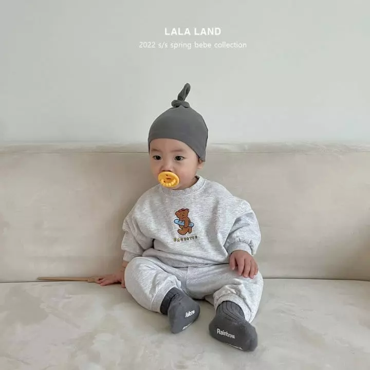 Lalaland - Korean Baby Fashion - #onlinebabyboutique - Bebe Baggguette Top Bottom Set 