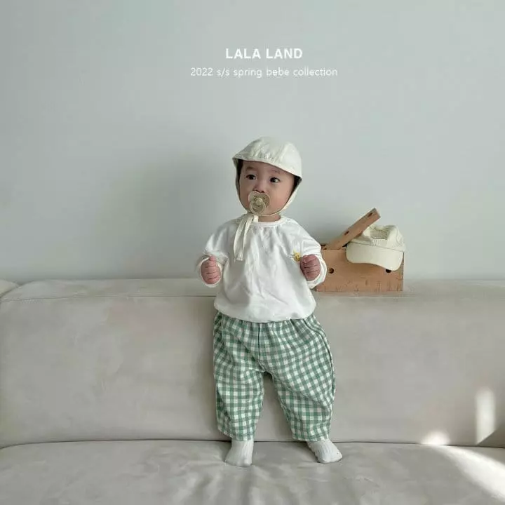 Lalaland - Korean Baby Fashion - #onlinebabyshop - Bebe Spring Check Pants - 12