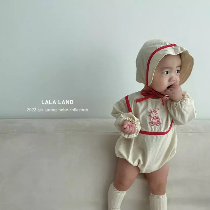 Lalaland - Korean Baby Fashion - #onlinebabyshop - Bebe Heart Top Bottom Set - 3