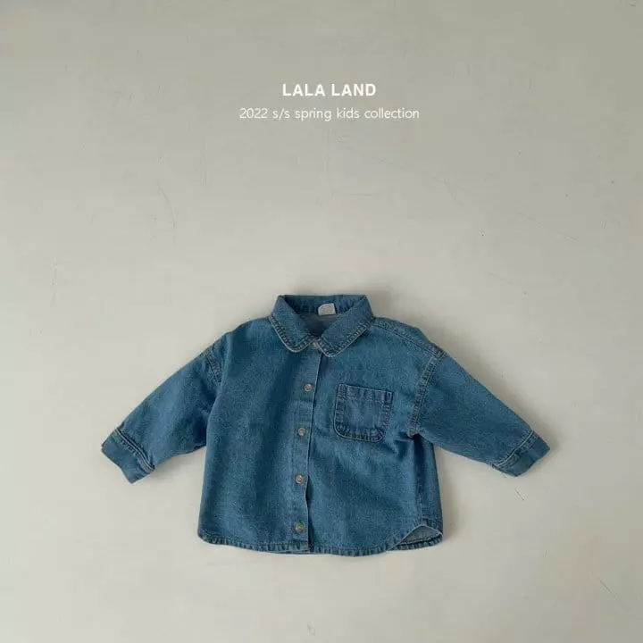 Lalaland - Korean Children Fashion - #Kfashion4kids - Circle Denim Shirt