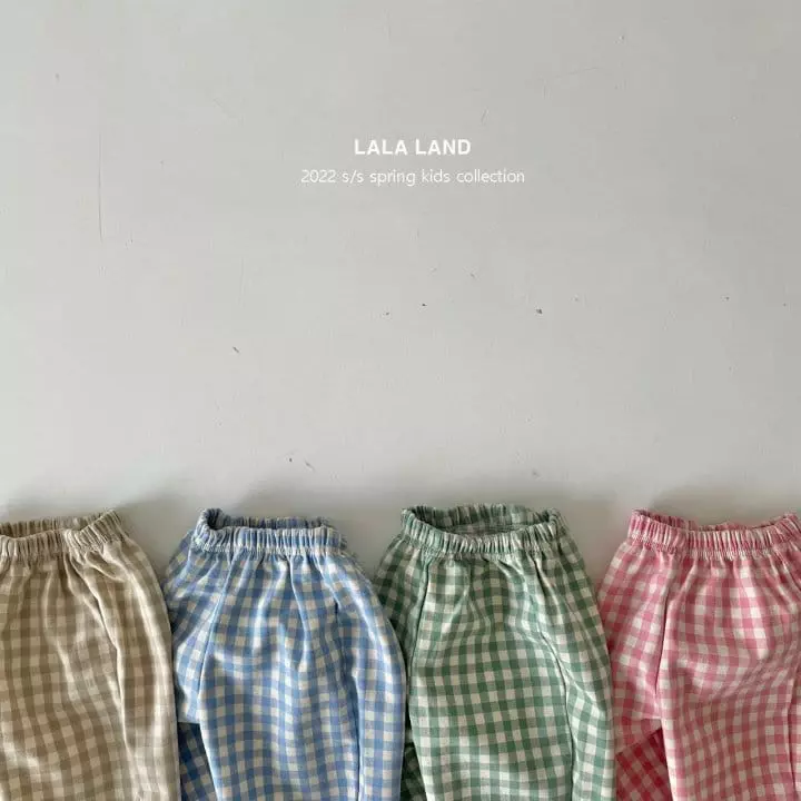 Lalaland - Korean Children Fashion - #childofig - Check Pants - 2