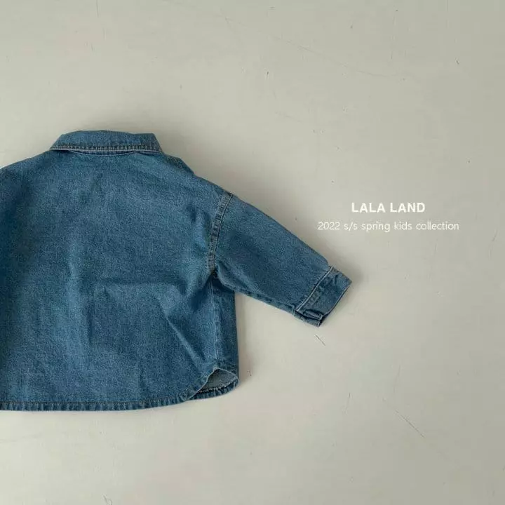 Lalaland - Korean Children Fashion - #childofig - Circle Denim Shirt - 7