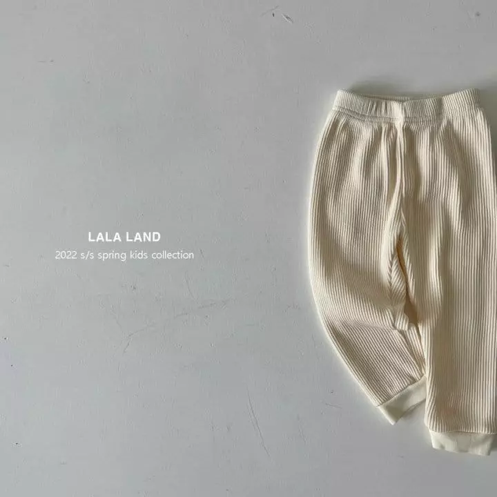 Lalaland - Korean Children Fashion - #childrensboutique - Wafflw Loose Leggings - 6
