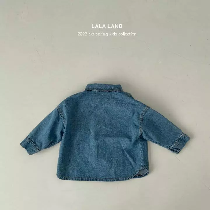 Lalaland - Korean Children Fashion - #childrensboutique - Circle Denim Shirt - 8