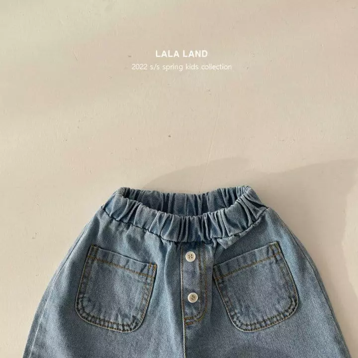 Lalaland - Korean Children Fashion - #designkidswear - Dengo Button Jeans - 2