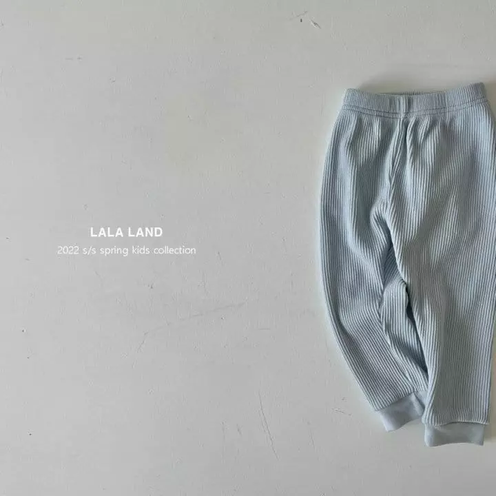 Lalaland - Korean Children Fashion - #discoveringself - Wafflw Loose Leggings - 8