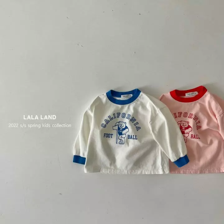 Lalaland - Korean Children Fashion - #discoveringself - Football Color Tee - 3