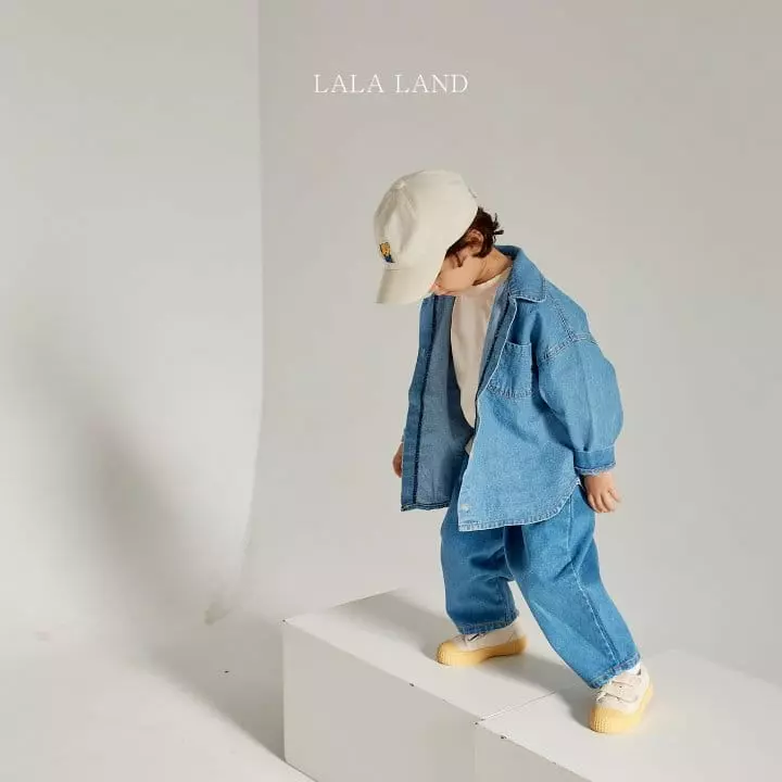 Lalaland - Korean Children Fashion - #fashionkids - Circle Denim Shirt - 11