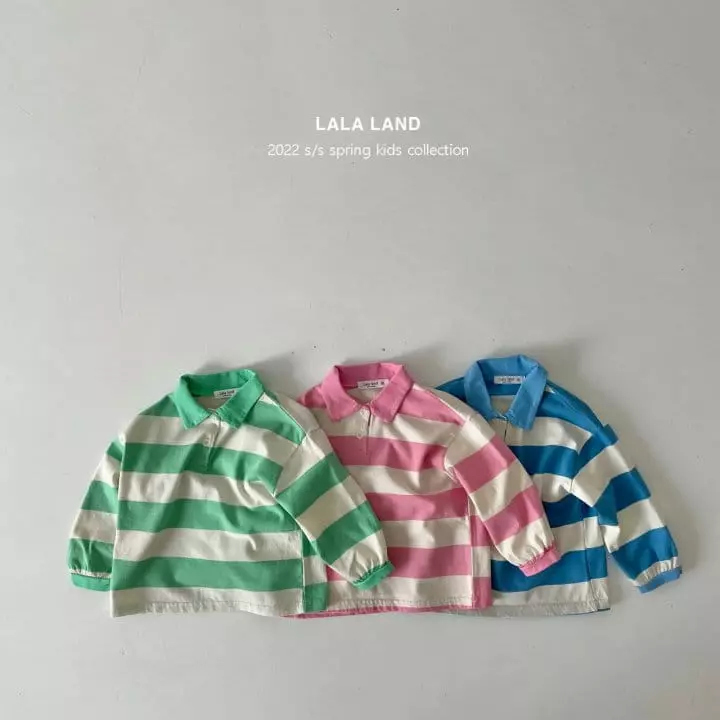 Lalaland - Korean Children Fashion - #fashionkids - Rugby Collar Tee - 6