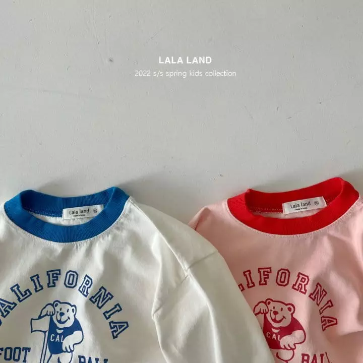 Lalaland - Korean Children Fashion - #discoveringself - Football Color Tee - 4