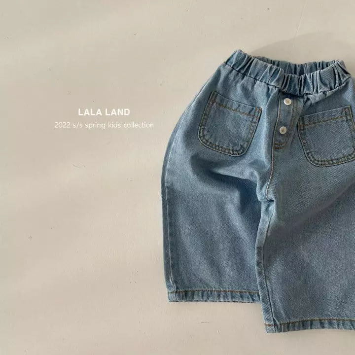 Lalaland - Korean Children Fashion - #kidsshorts - Dengo Button Jeans - 5