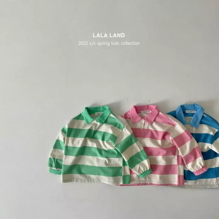 Lalaland - Korean Children Fashion - #kidsshorts - Rugby Collar Tee - 7