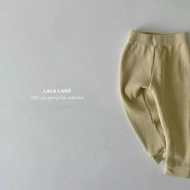 Lalaland - Korean Children Fashion - #kidzfashiontrend - Wafflw Loose Leggings - 12