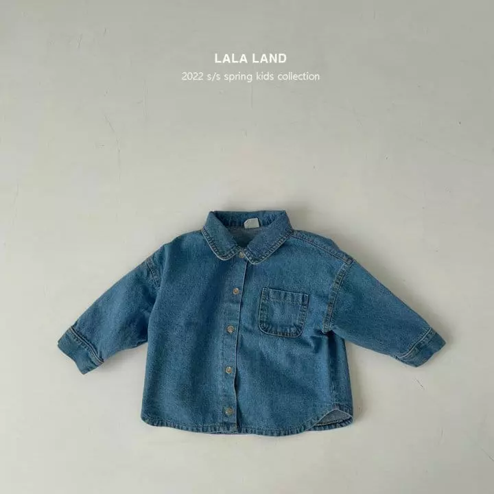Lalaland - Korean Children Fashion - #littlefashionista - Circle Denim Shirt - 2