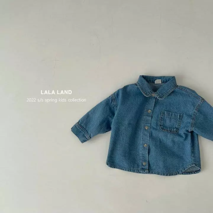 Lalaland - Korean Children Fashion - #magicofchildhood - Circle Denim Shirt - 3