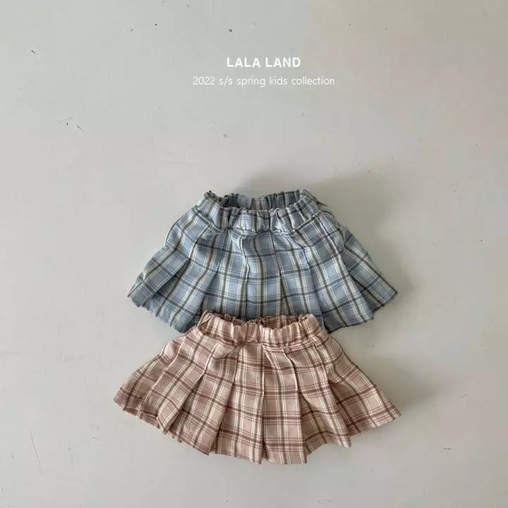 Lalaland - Korean Children Fashion - #magicofchildhood - Arino Check Skirt