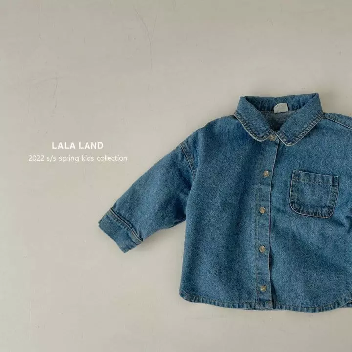 Lalaland - Korean Children Fashion - #magicofchildhood - Circle Denim Shirt - 4