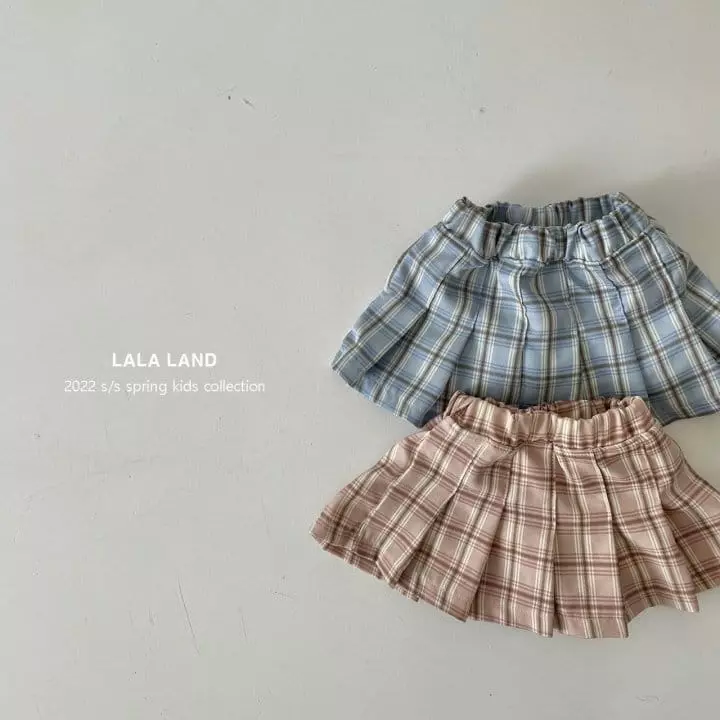Lalaland - Korean Children Fashion - #minifashionista - Arino Check Skirt - 2