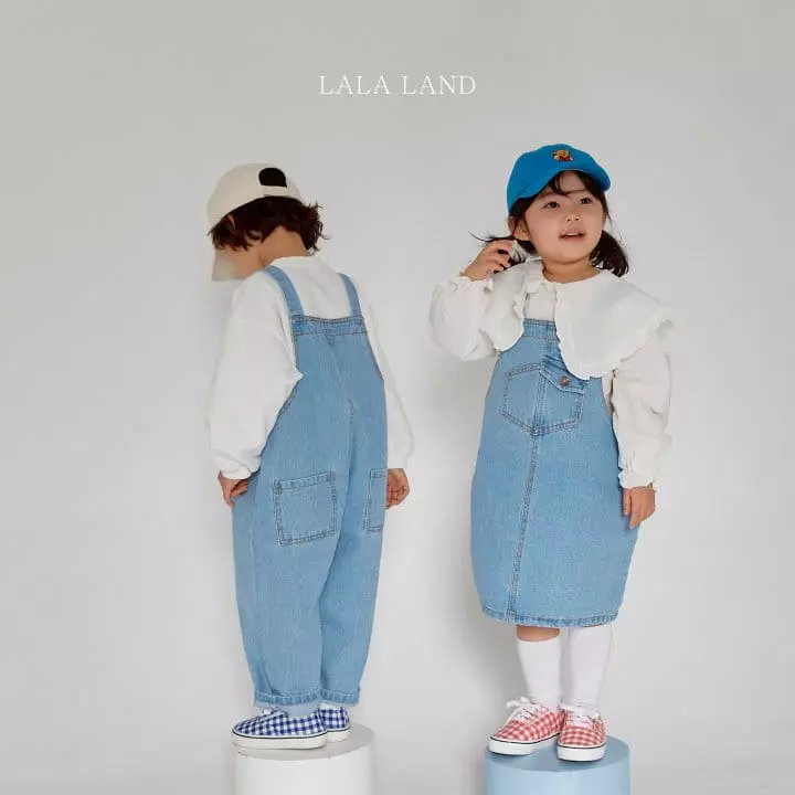 Lalaland - Korean Children Fashion - #prettylittlegirls - Tebi Dungarees Pants - 8