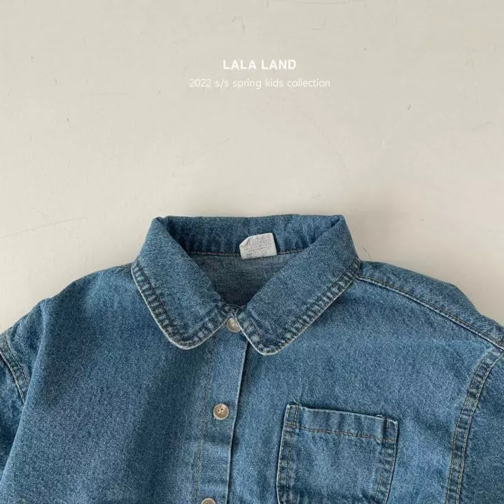 Lalaland - Korean Children Fashion - #prettylittlegirls - Circle Denim Shirt - 5