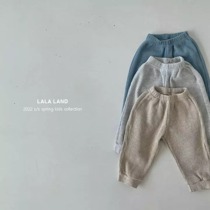 Lalaland - Korean Children Fashion - #stylishchildhood - Waffle Jogger Pants - 3