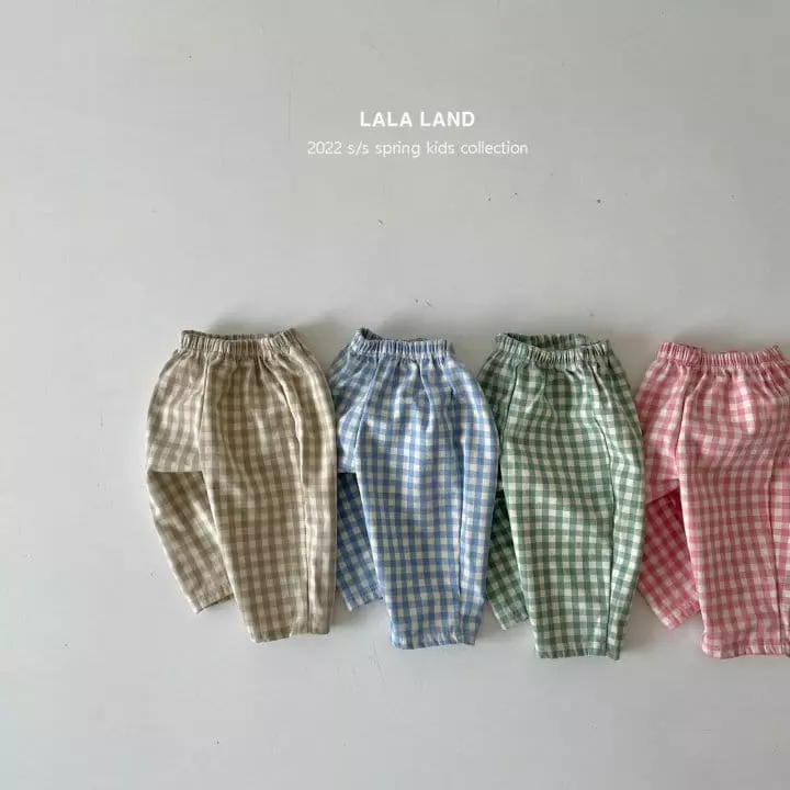 Lalaland - Korean Children Fashion - #stylishchildhood - Check Pants
