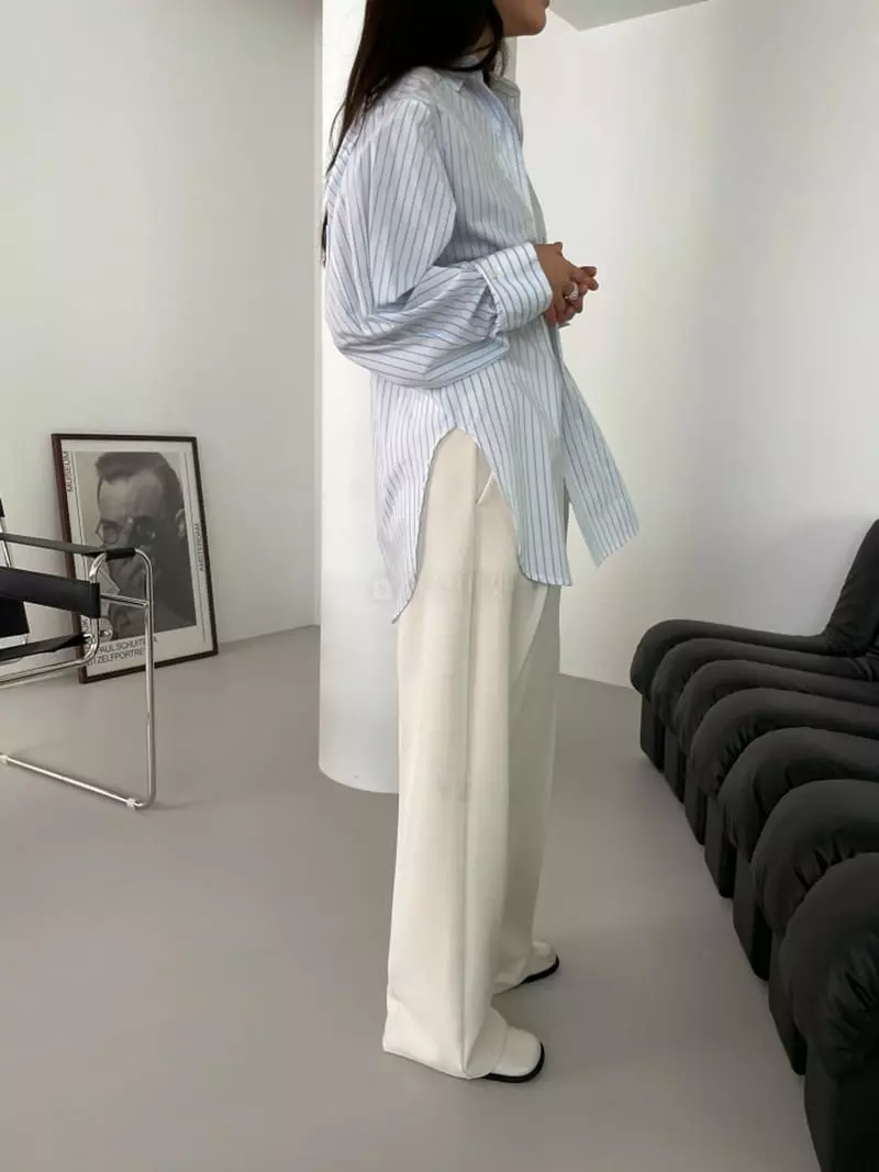 Lavi - Korean Women Fashion - #womensfashion - Mog Strip Shirt - 4
