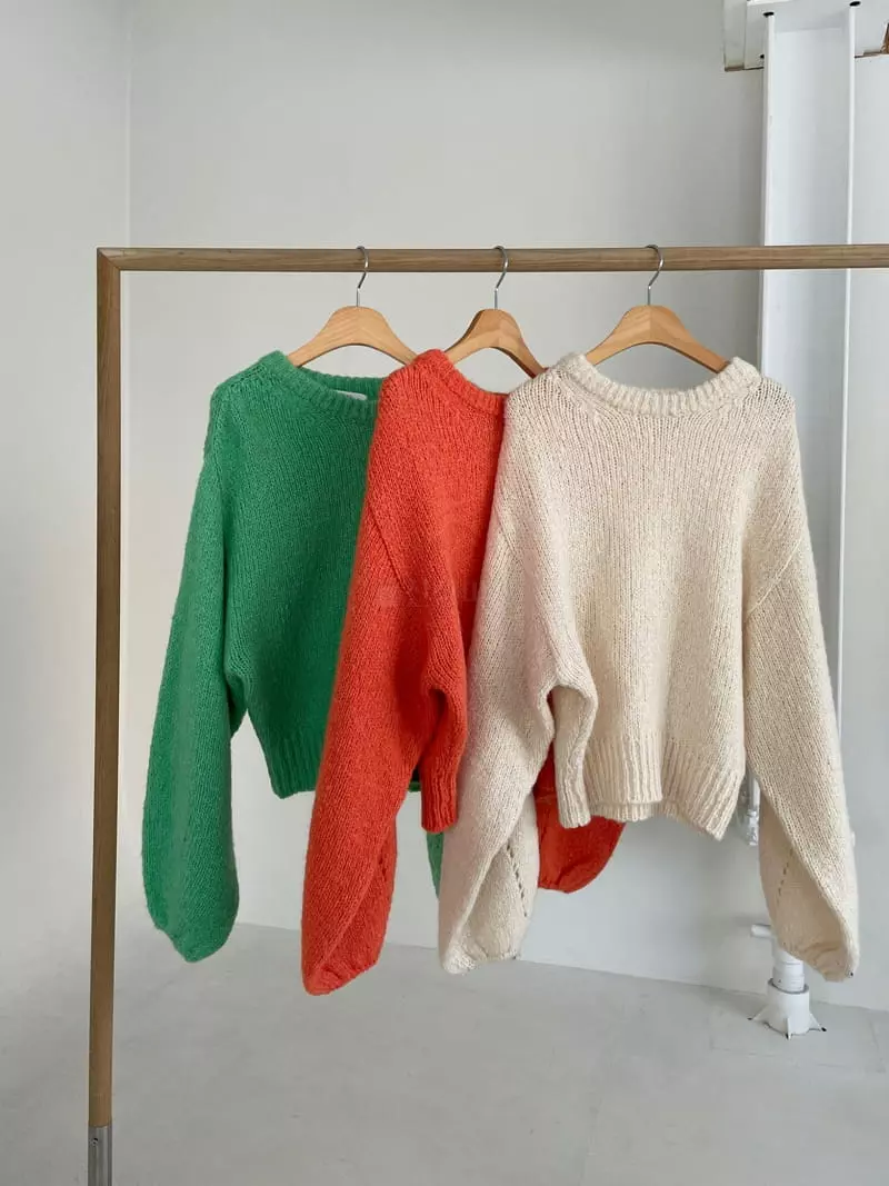 Lavi - Korean Women Fashion - #womensfashion - Balloon Knit Tee - 4