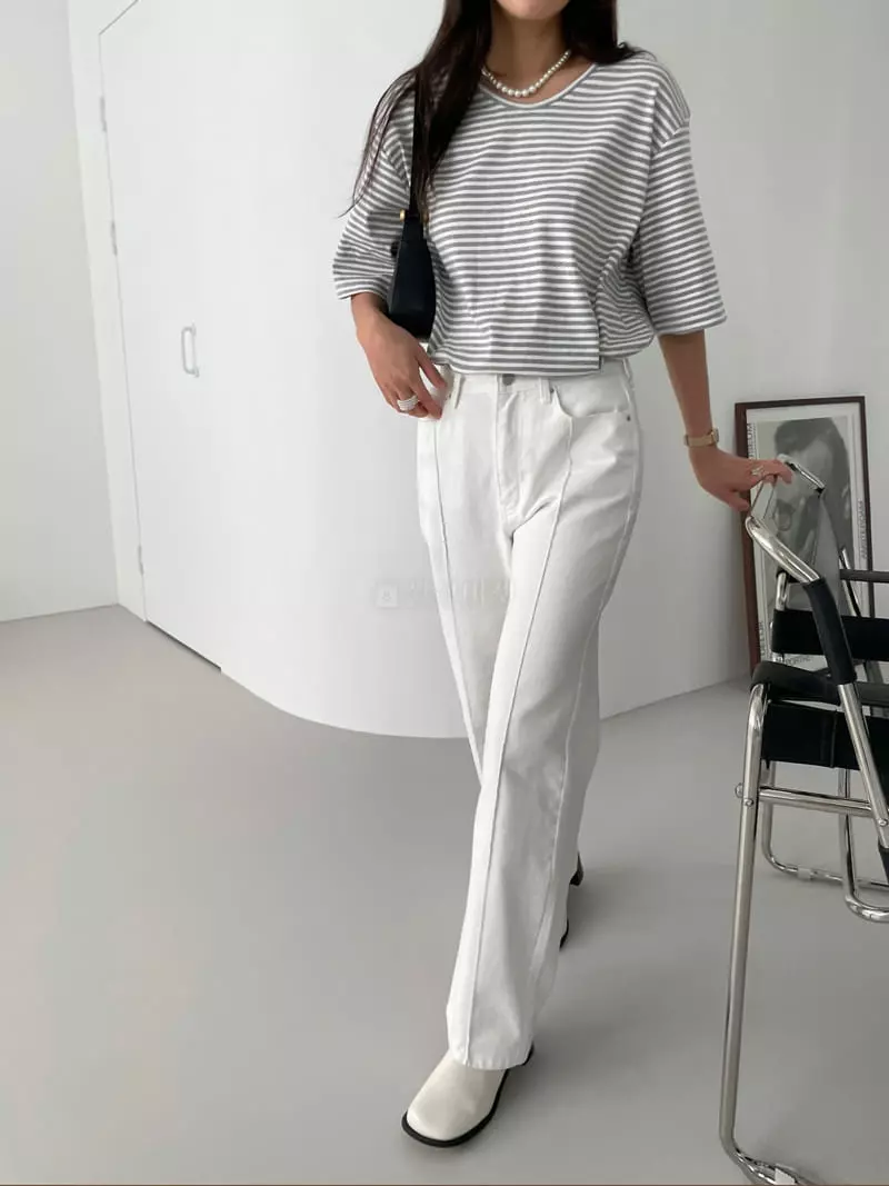 Lavi - Korean Women Fashion - #vintageinspired - White Jeans - 2