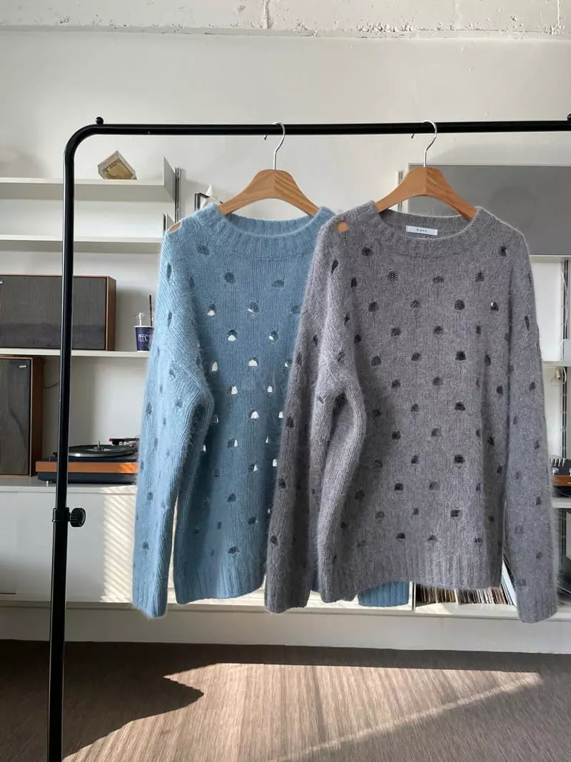 Lavi - Korean Women Fashion - #womensfashion - Angora Scotch Knit Tee - 4