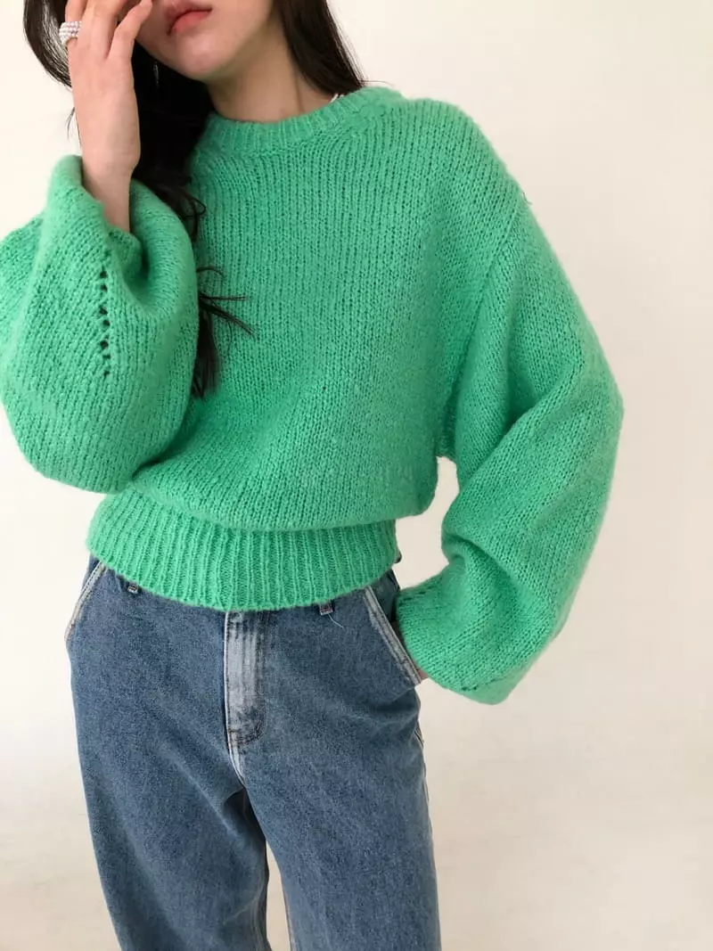 Lavi - Korean Women Fashion - #womensfashion - Balloon Knit Tee - 3