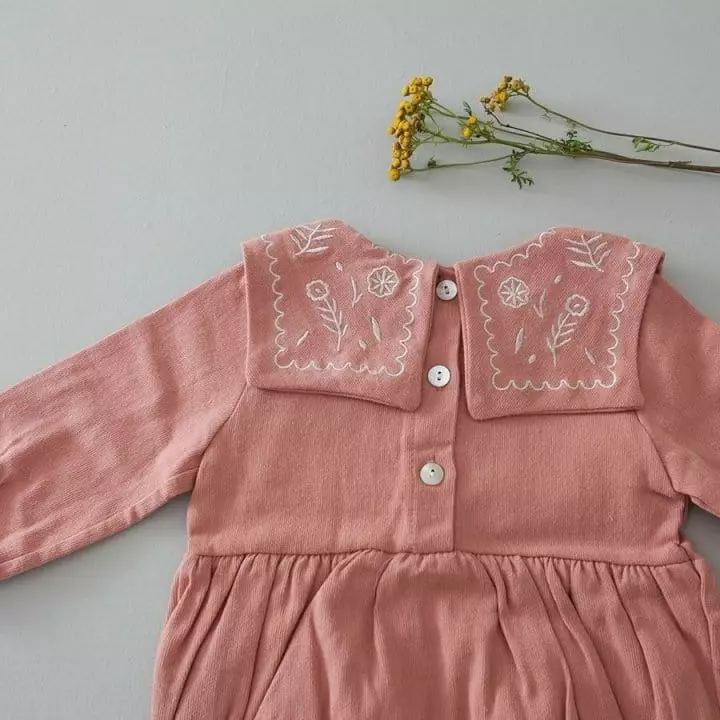 Lemonade - Korean Baby Fashion - #smilingbaby - Classic Embroidery Bodysuit - 4