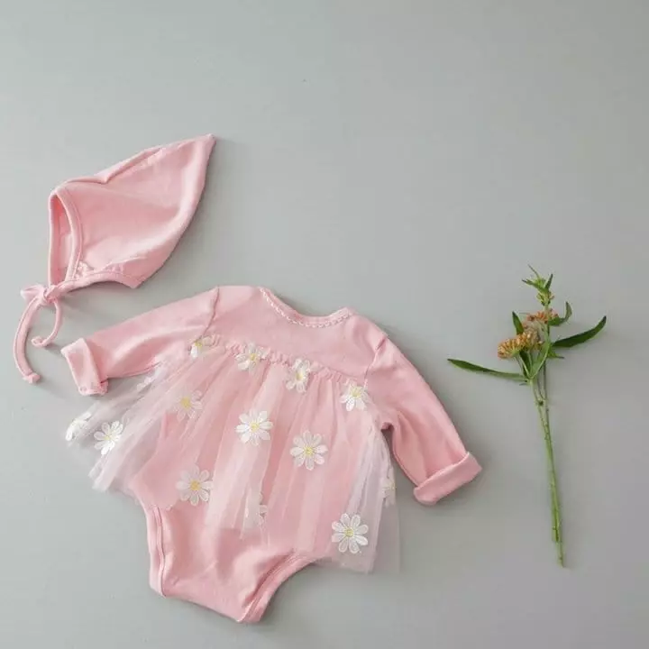 Lemonade - Korean Baby Fashion - #babyboutique - Dandelion Embroidery Bodysuit - 3