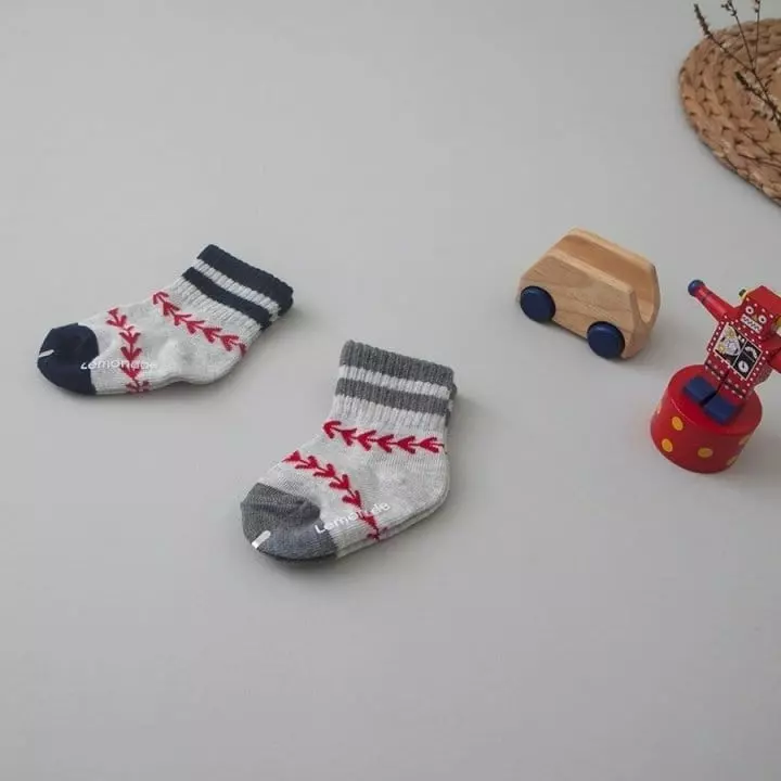 Lemonade - Korean Baby Fashion - #babyfashion - Baseball Socks [set of 2]