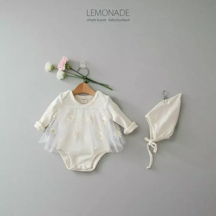 Lemonade - Korean Baby Fashion - #babyfashion - Dandelion Embroidery Bodysuit - 6