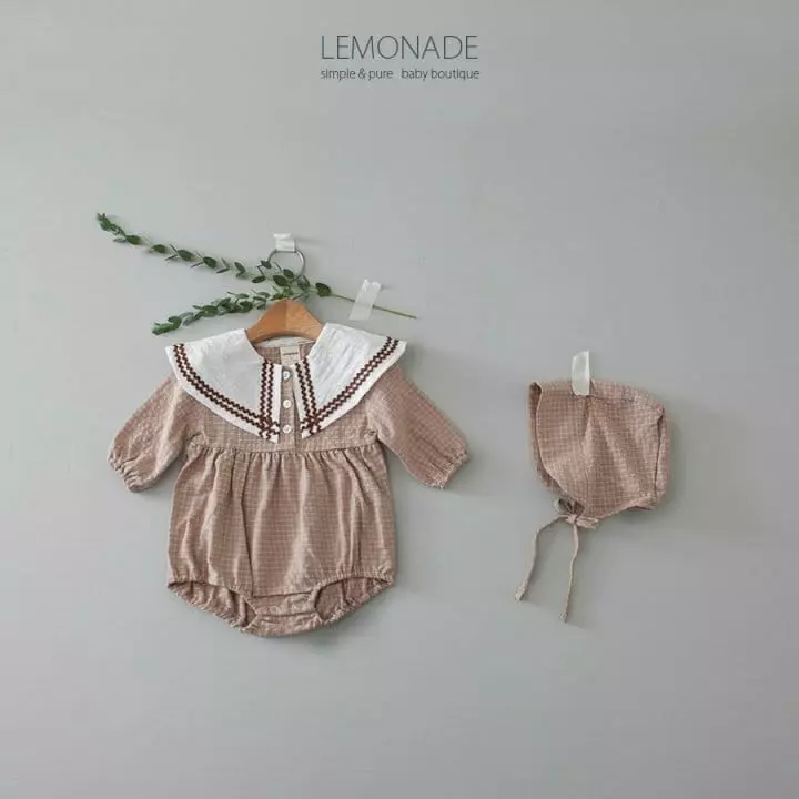 Lemonade - Korean Baby Fashion - #babyfashion - Butterfly Check Bodysuit