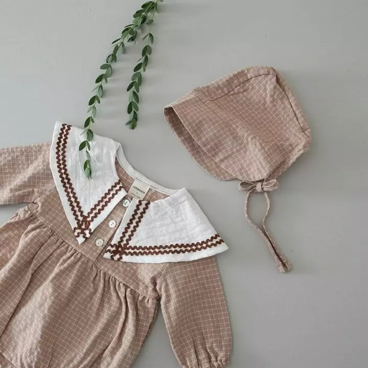 Lemonade - Korean Baby Fashion - #babyfever - Butterfly Check Bodysuit - 2
