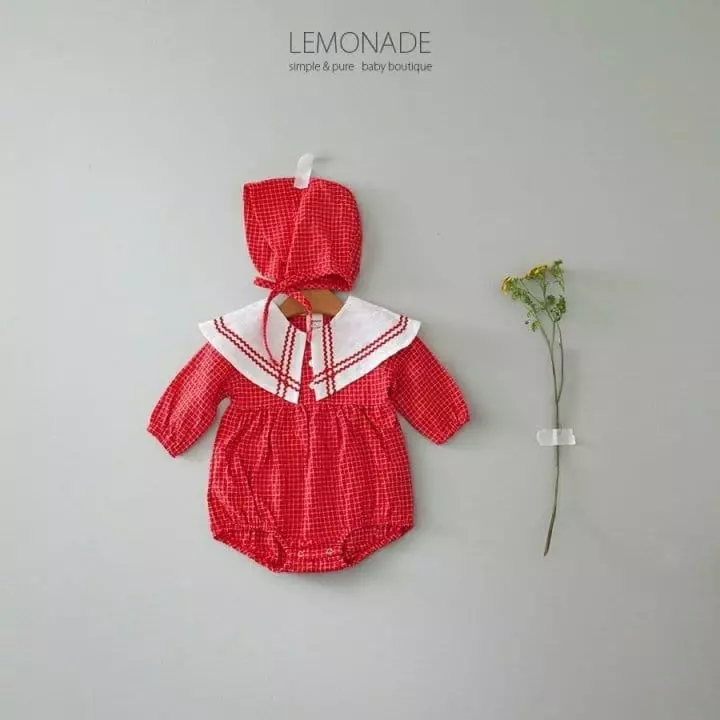 Lemonade - Korean Baby Fashion - #babygirlfashion - Butterfly Check Bodysuit - 3